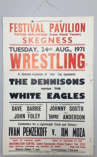 Small wrestling poster 1971 - wrestling,