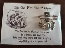 The Owl And The Pussycat Handmade Brooch Gift