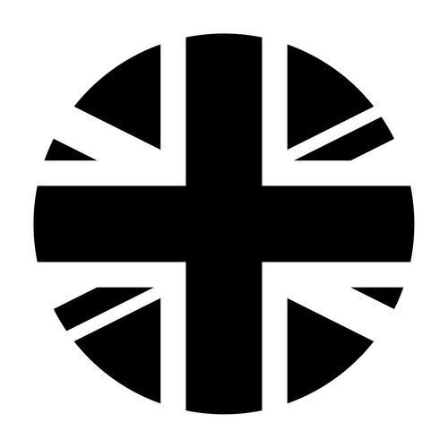 140mm union jack circle flag - circle,