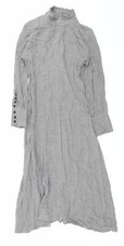 Zara Womens Grey Plaid Viscose
