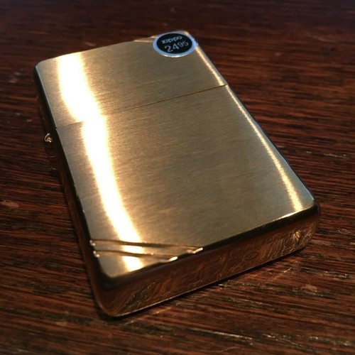 Genuine zippo brushed - zippo, brass