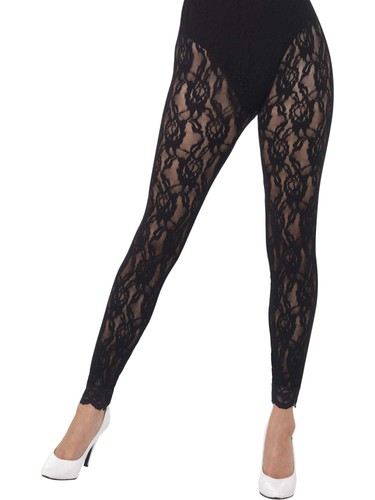 80s lace leggings black - lace, leggings,