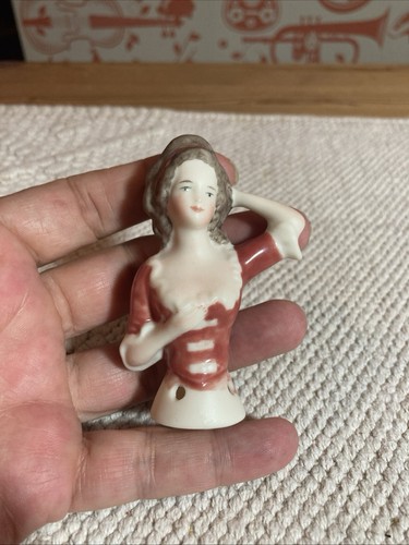 Vintage porcelain half doll - vintage,