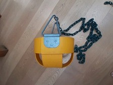 Toddler infant swing seat, plastic with coated metal chain, Backyard Adventures