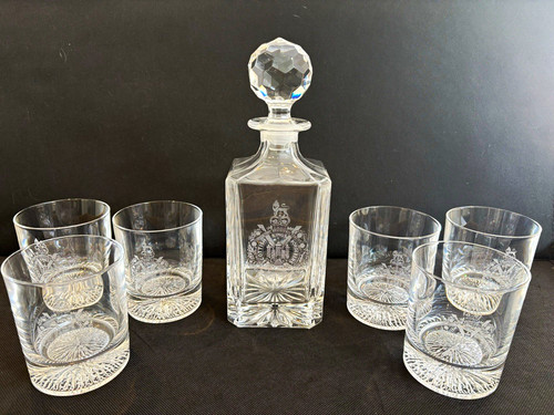 7pc crystal whisky decanter - whisky,