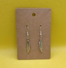 Feather Silver Earrings on