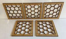5x Laser Cut Hexagon Coasters