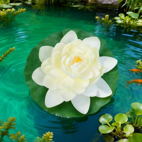Handcrafted floating lily pads - floating,