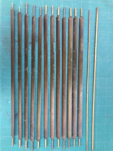 Antique brass stair rods x12 - rods,