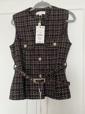 Zara Belted Textured Gilet