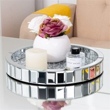 Round Silver Mirror Decorative