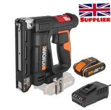 WORX WX843 Cordless Crown Stapler/ Nail Gun, Powershare, 2-in-1 20V/18V