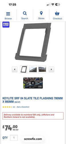 Keylite slate tile flashing - tile,