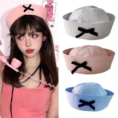 Polyester sailor hat for women - polyester,