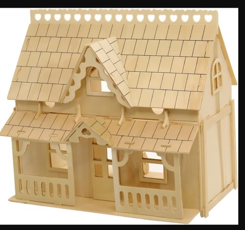 Handmade wooden dolls house - wooden,