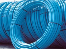 Blue mdpe plastic mains water - blue,