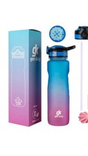 1 Litre Sports Water Bottle Gym Travel Drinking Leakproof Bottle Straw BPA Free