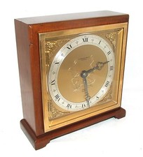 Large ELLIOTT LONDON Walnut Bracket Mantel Clock H L BROWN & SON LTD SHEFFIELD