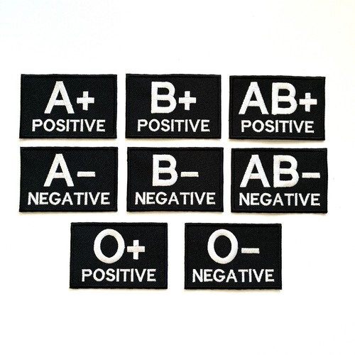 Embroidered blood group - blood,