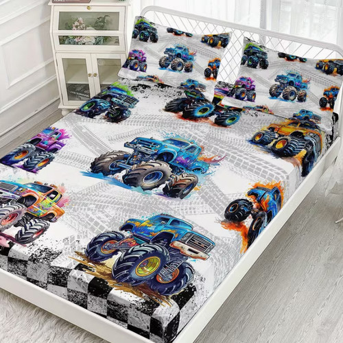 Monster truck fitted sheet - 10.,