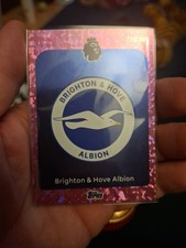 Topps Premier League 2026 #73 Brighton Hove Albion Badge Pink Back Sticker /399