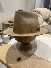PJ Murphy And Son Beige Fur Felt Fedora, Size 60