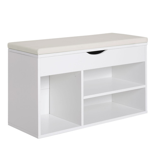 Homcom wooden shoe cabinet - wooden,