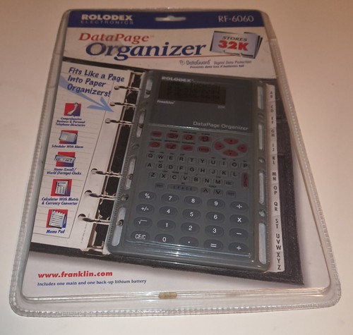 Rolodex data page organizer - data,
