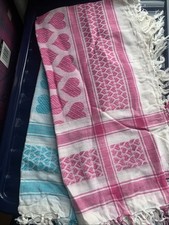 Unisex Scarf 100% Cotton Arafat Shemagh Kufiya Kurdish Turkish Designed Heart A1