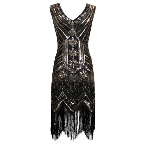 Neck 1920 dress great - v-neck,
