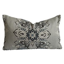 MULTIYORK MONSOON HOME Alivia FABRIC  CUSHION COVER 12”X 20” DUCK EGG REVERSIBLE