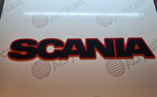 Scania outlined grill badge - scania,