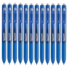 12 x PaperMate InJoy 0.5mm Pure Blue Click Ink Gel Pens Office Home Fine Quality