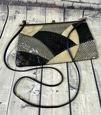 Vintage Clutch Bag | 1970s Vintage Jane Shilton Black Snakeskin Clutch Bag Retro