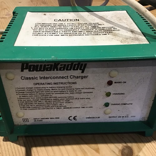 Golf battery charger with - battery,