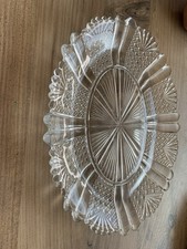 Vintage Cut Glass Sandwich Plate