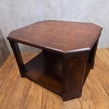 1920s Solid Oak Side Lamp or