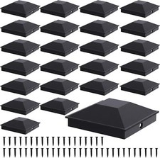 4X4 Post Caps Black(Actual 3.5