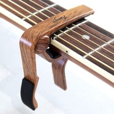 Wooden Trigger CAPO Acoustic Or Electric Guitar + 5 Picks + Chart  ADAGIO PRO