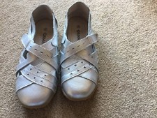Damart Silver Flat Ladies Breathable Shoes UK 3EEE