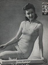 Vintage Knitting Pattern Pretty 1940s Lady's Vest, Knickers & Shorts. Underwear.