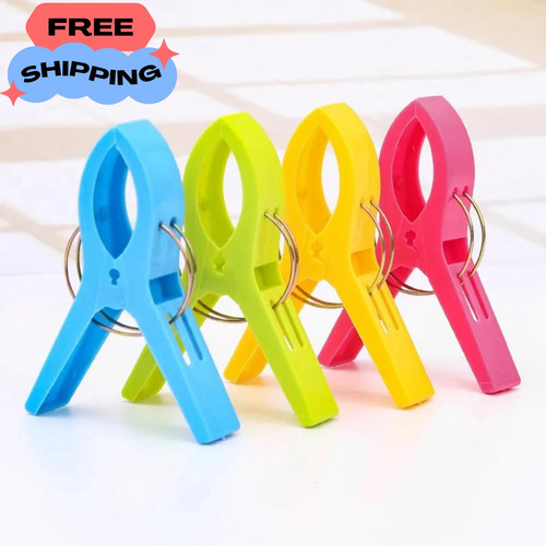 Beach towel clips plastic - 4x,