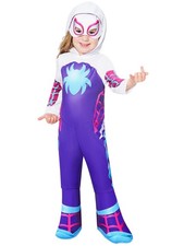 Ghost Spider Girls Costume Marvel Superhero Spider-man Kids Halloween Cosplay
