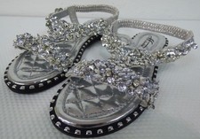 Mulanka Silver Diamante Flat