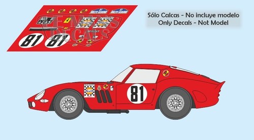 Decals ferrari 250 gto - decals,