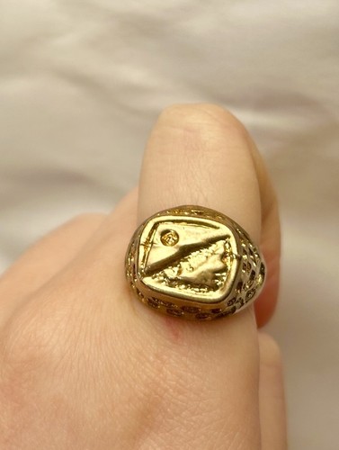 Mens vintage signet ring - mens,