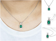 Elegant Emerald Clavicle Necklace for Women