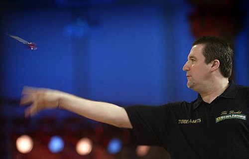Ronnie baxter throws - at, his
