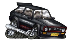 VW Volkswagen Golf vintage car, personalise for any occasion