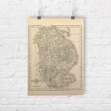 Map of Lincolnshire, England